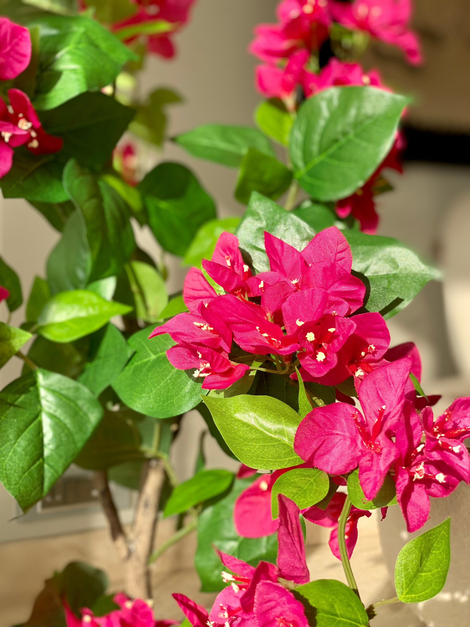 Artificial Cerise Bougainvillea Plant -  3 Feet