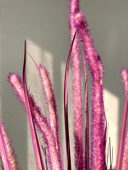 Artificial Purple Silk Grass Bunch - 3 Feet