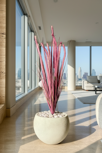 Artificial Purple Silk Grass Bunch - 3 Feet