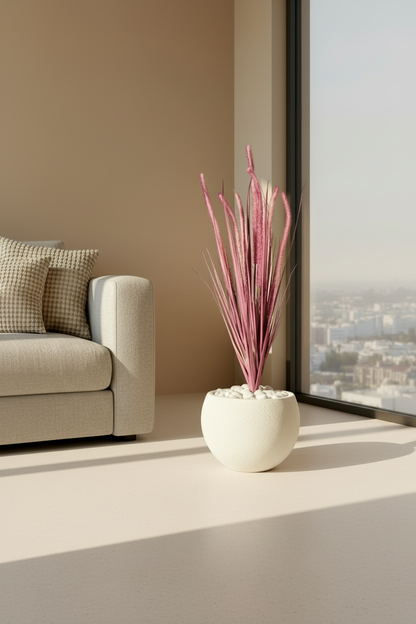 Artificial Purple Silk Grass Bunch - 3 Feet