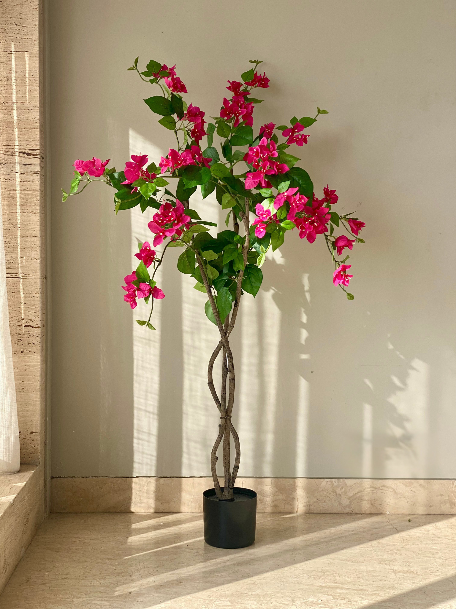 Artificial Cerise Bougainvillea Plant -  4 Feet