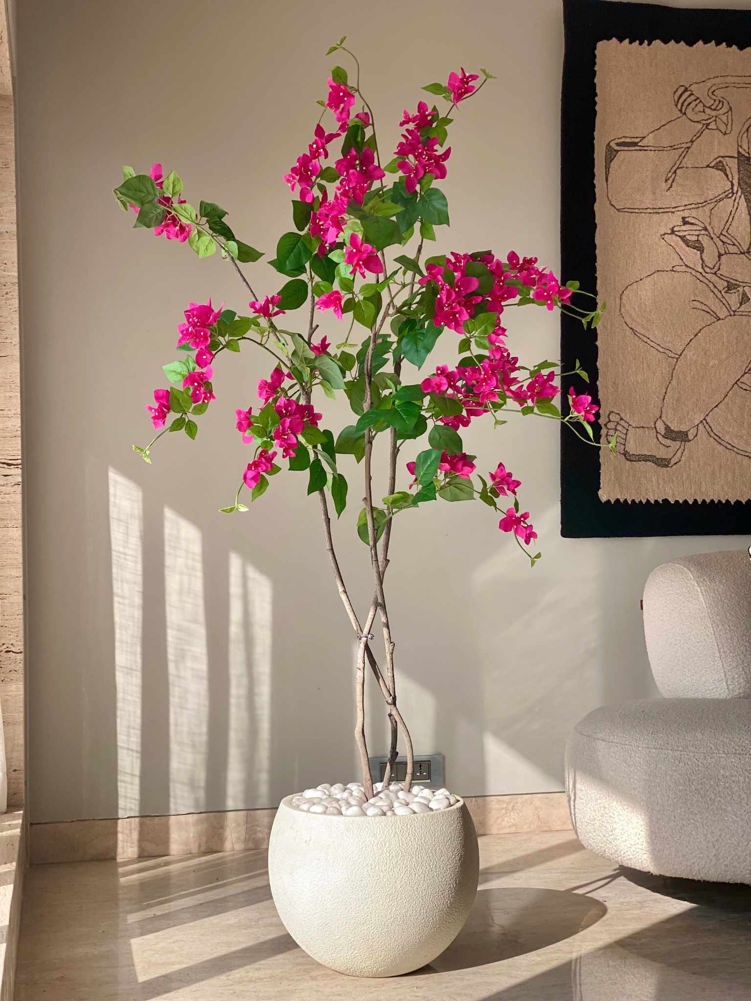 Artificial Cerise Bougainvillea Plant -  5 Feet