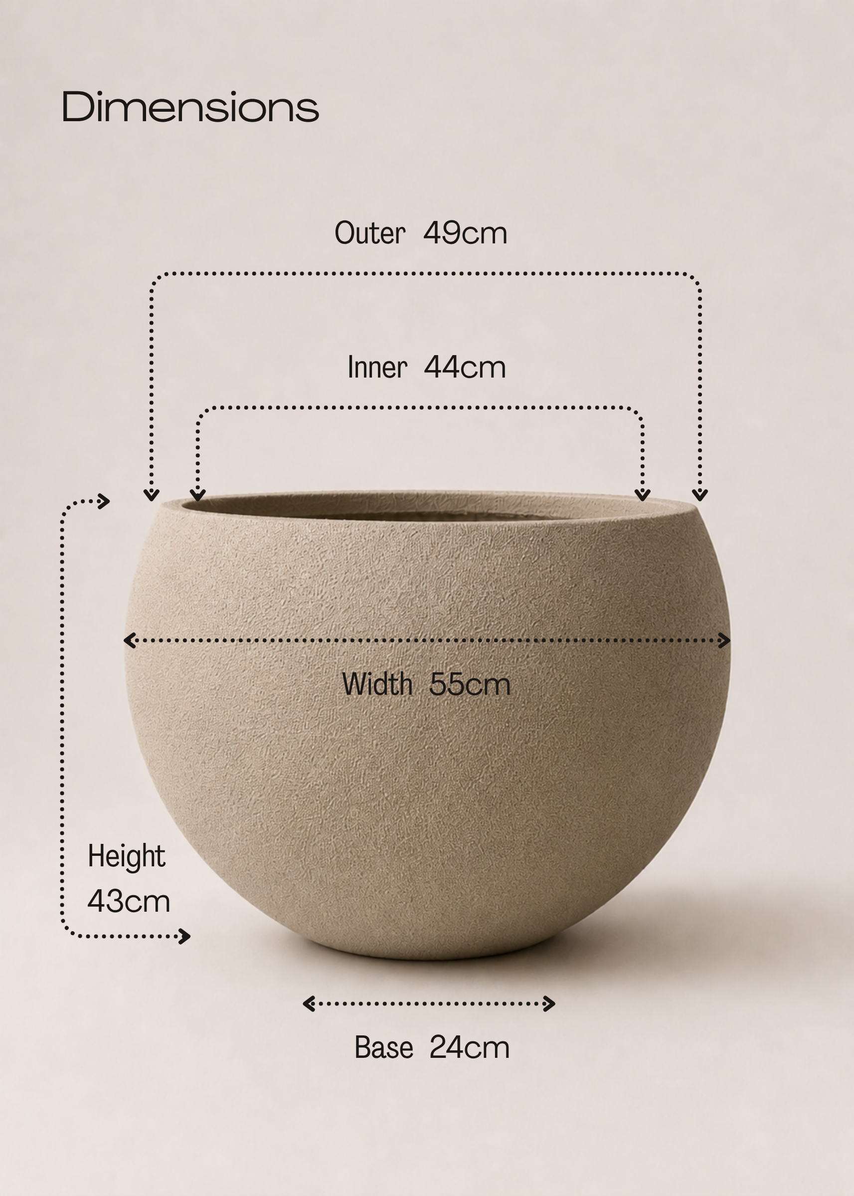 Lithos Planters - Mud Brown