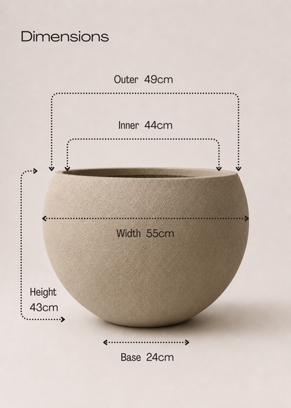 Lithos Planters - Mud Brown