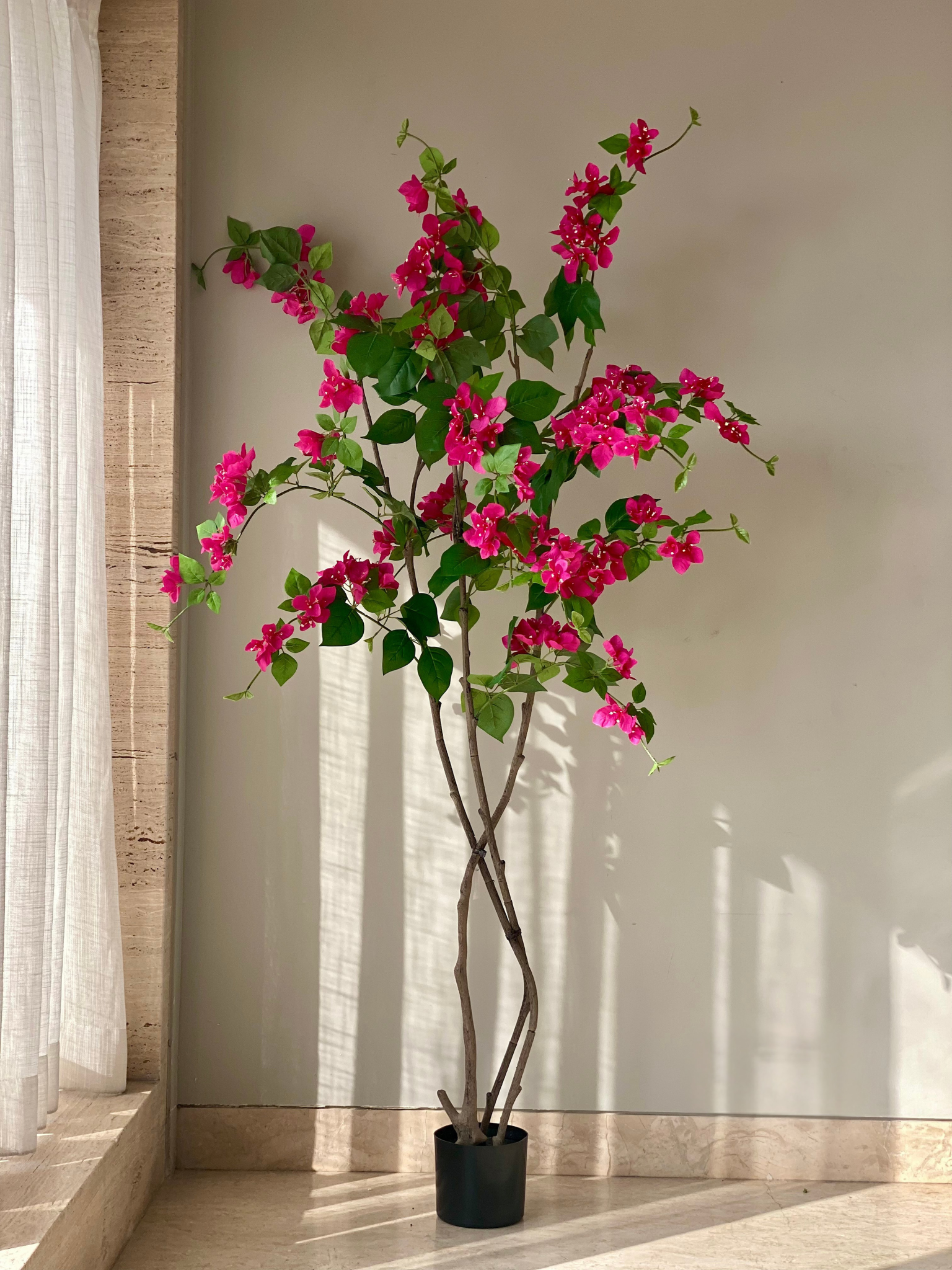 Artificial Cerise Bougainvillea Plant -  5 Feet