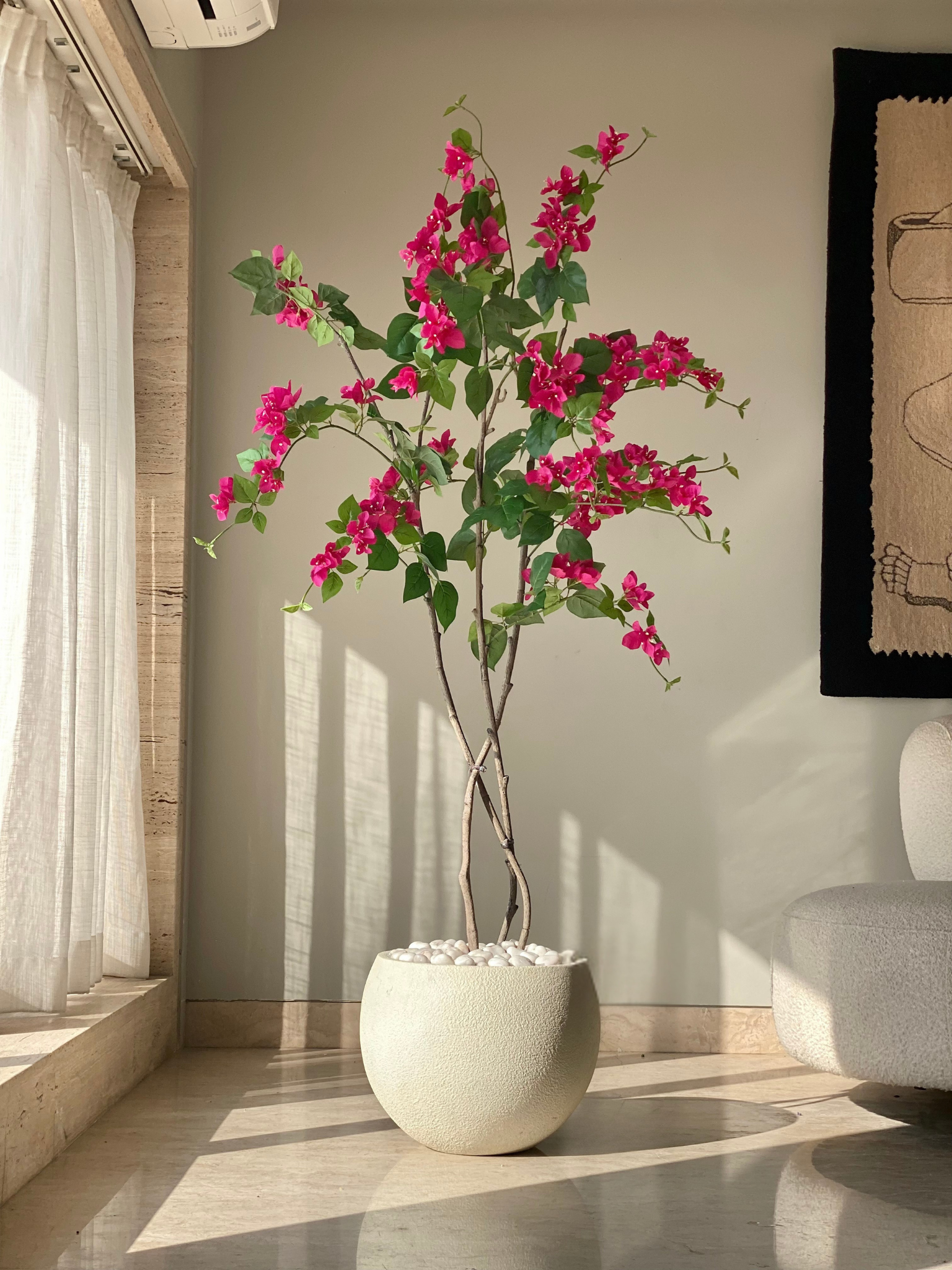 Artificial Cerise Bougainvillea Plant -  5 Feet