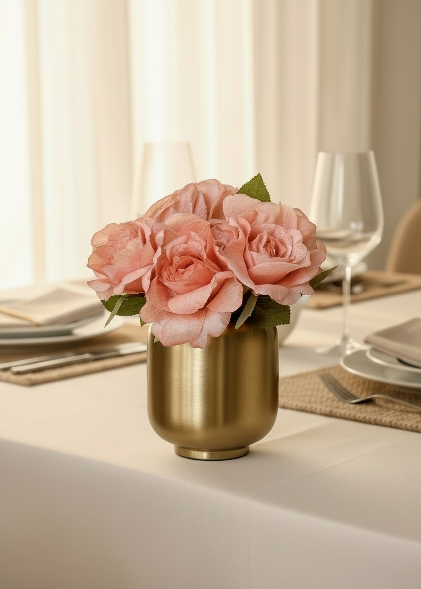 Artificial Peony Flower - Pink (Set of 2)