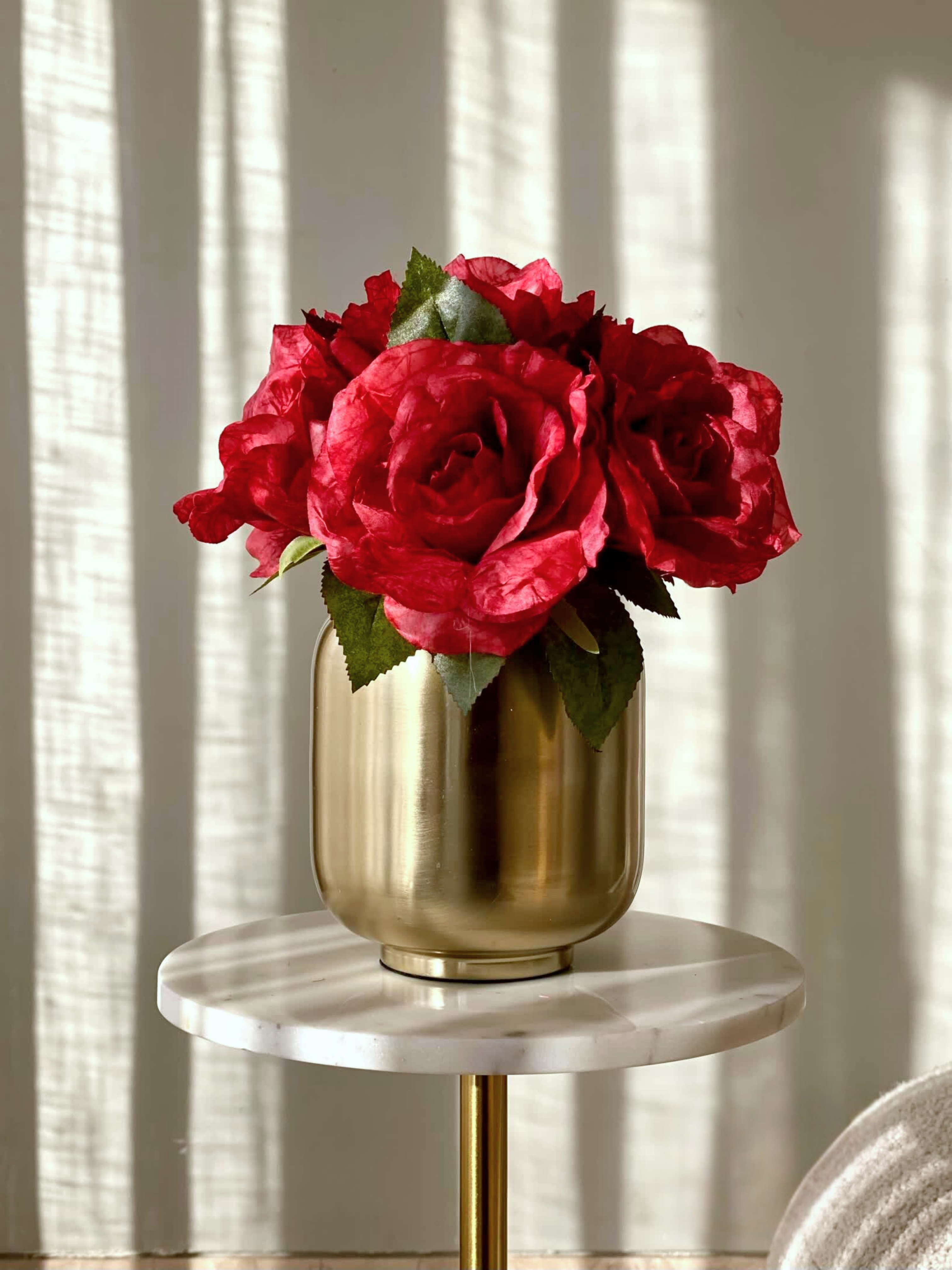 Artificial Peony Flower - Red (Set of 2)