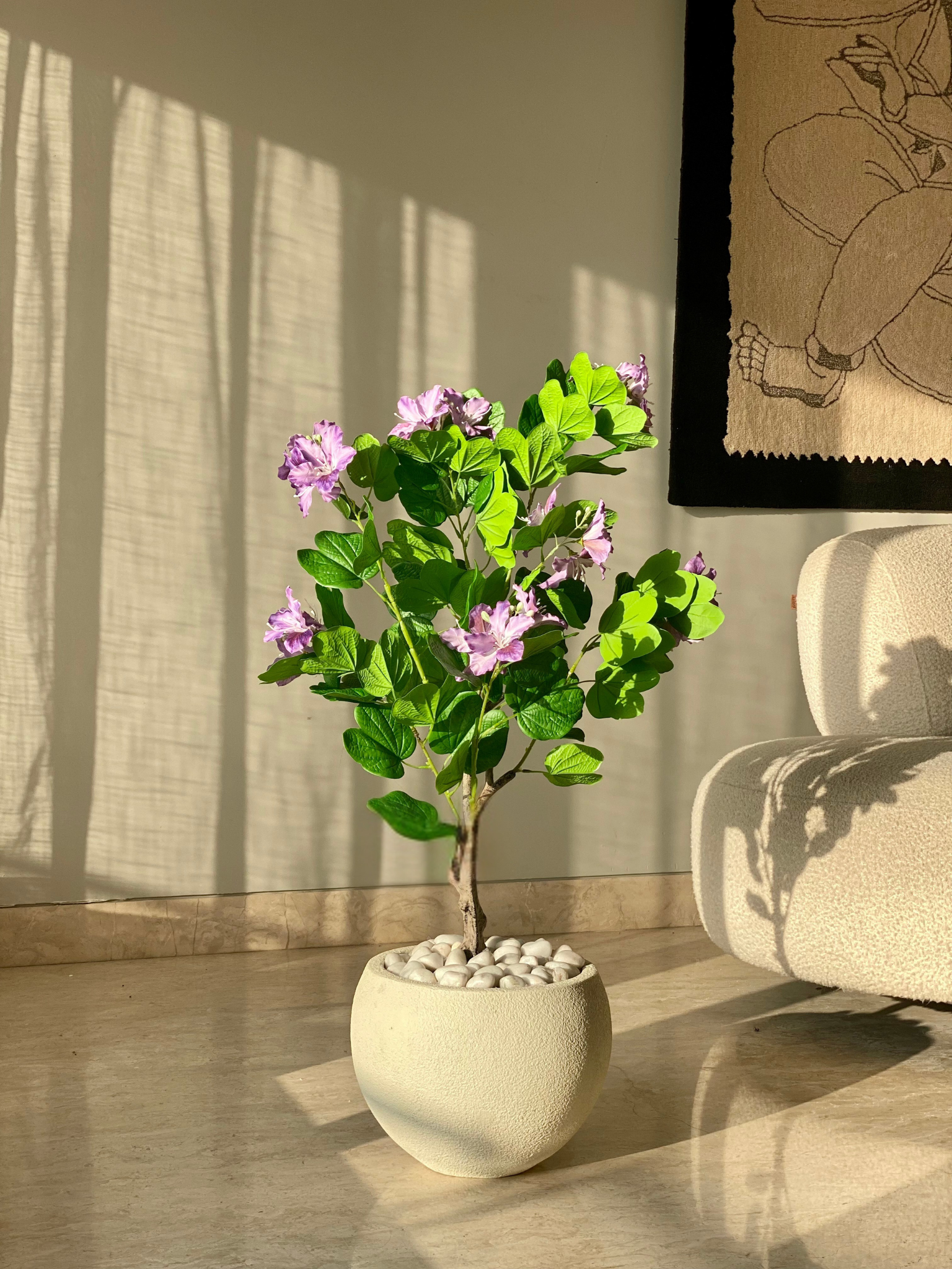 Artificial Lilac Bauhinia Plant -  3 Feet