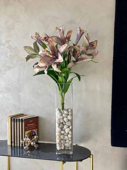 Artificial Mystic Lilly Flower Stem - (One Stem) Pink