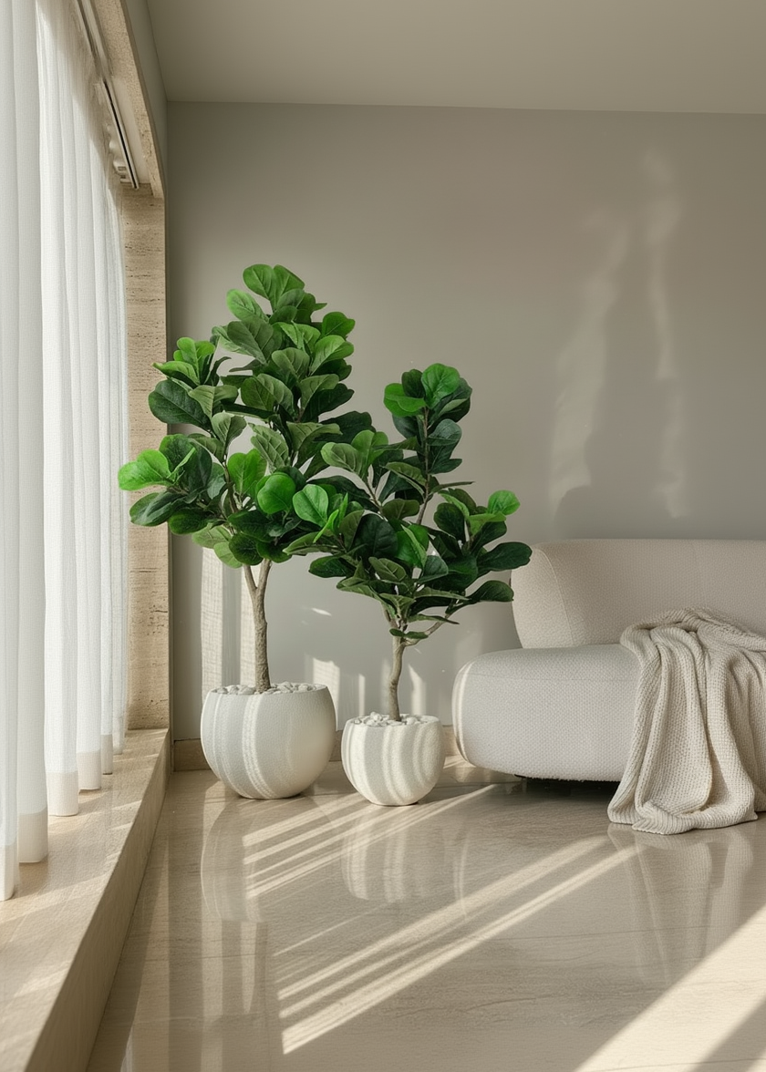 Artificial Serene Fiddle Plant - 4 Feet