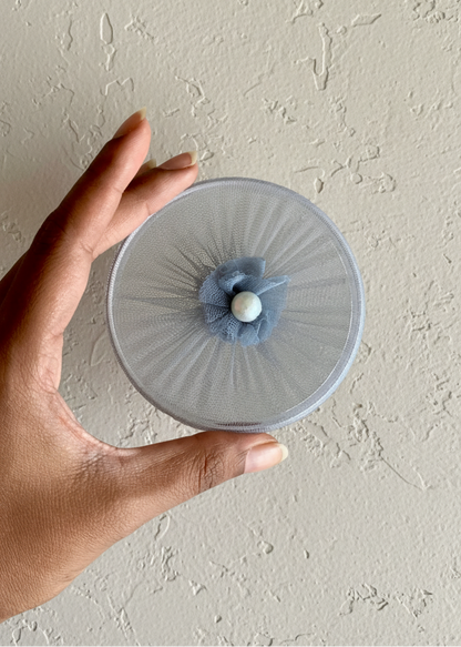 Grey Mesh Glass Cover - (Set Of 6)