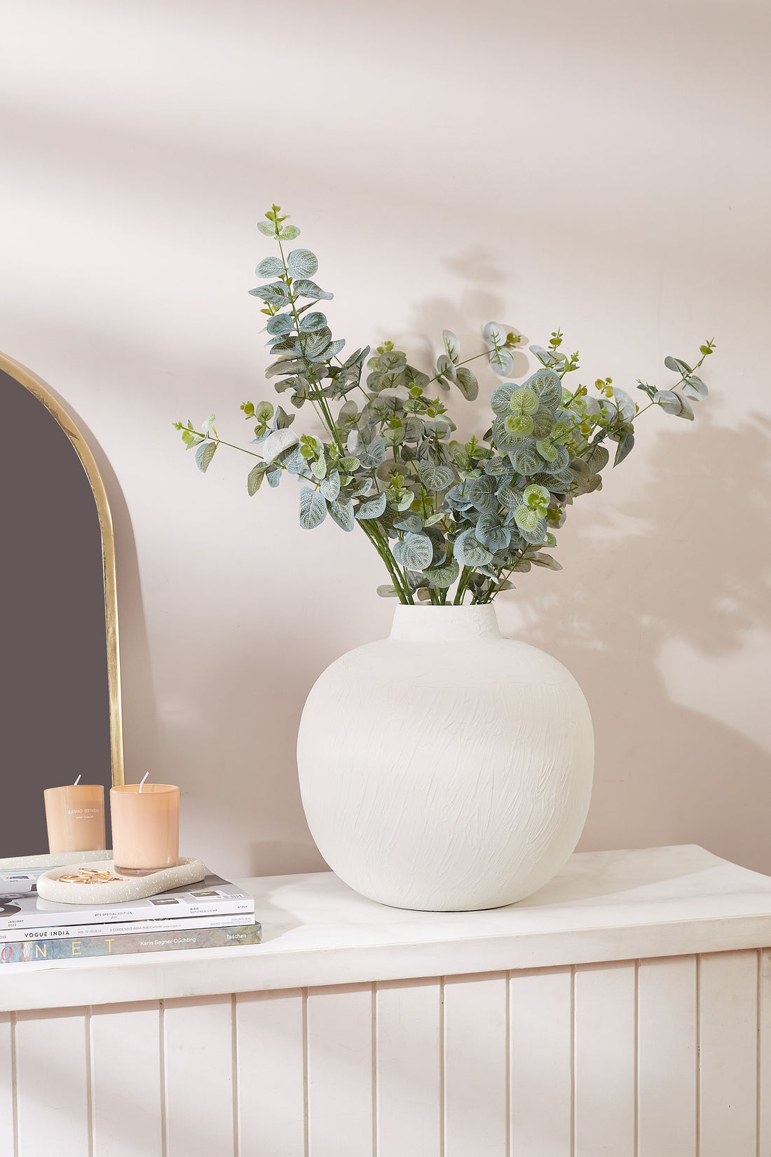 Nordic Bloom Off White Vase - Large
