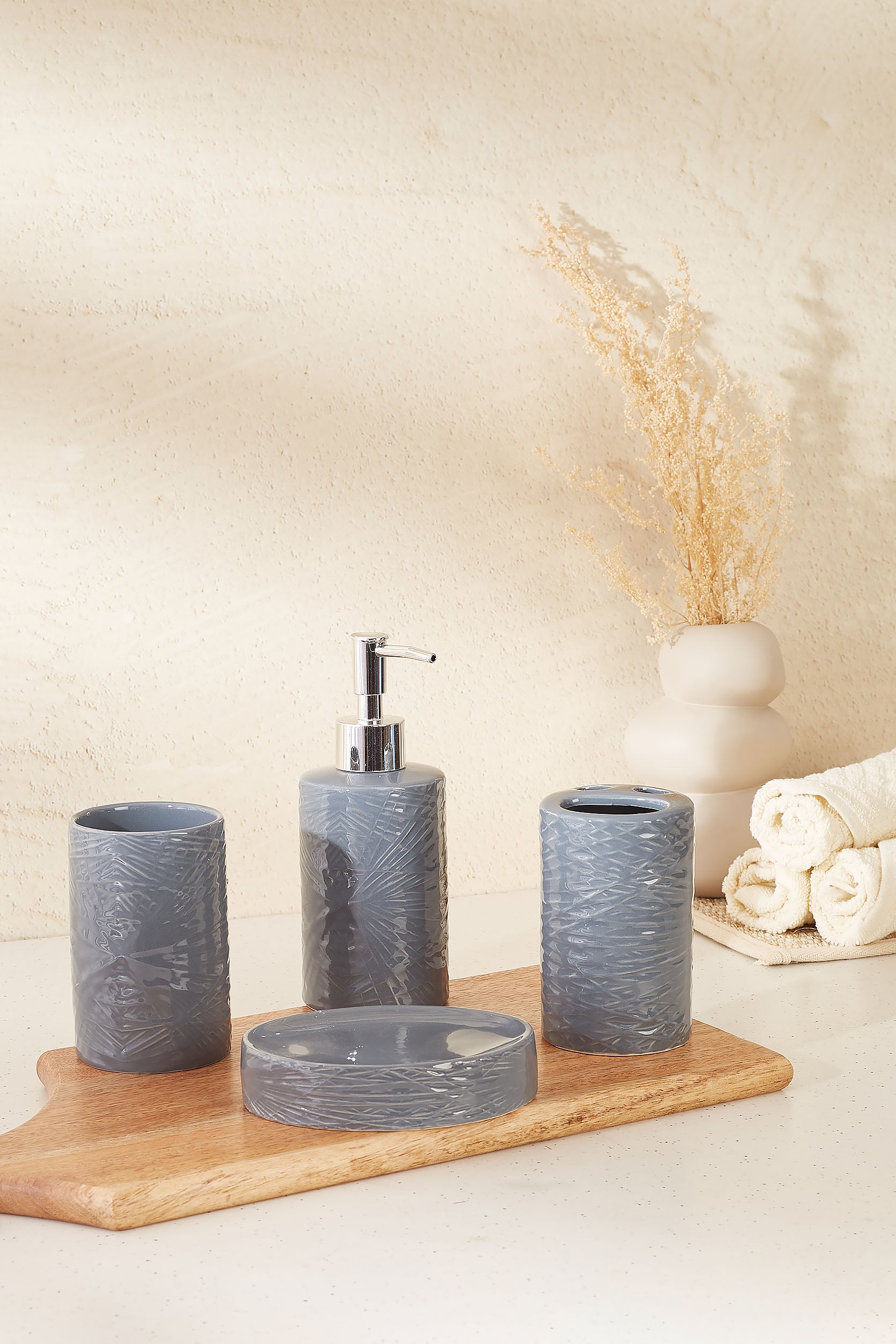 Twill Bathroom Set - Grey