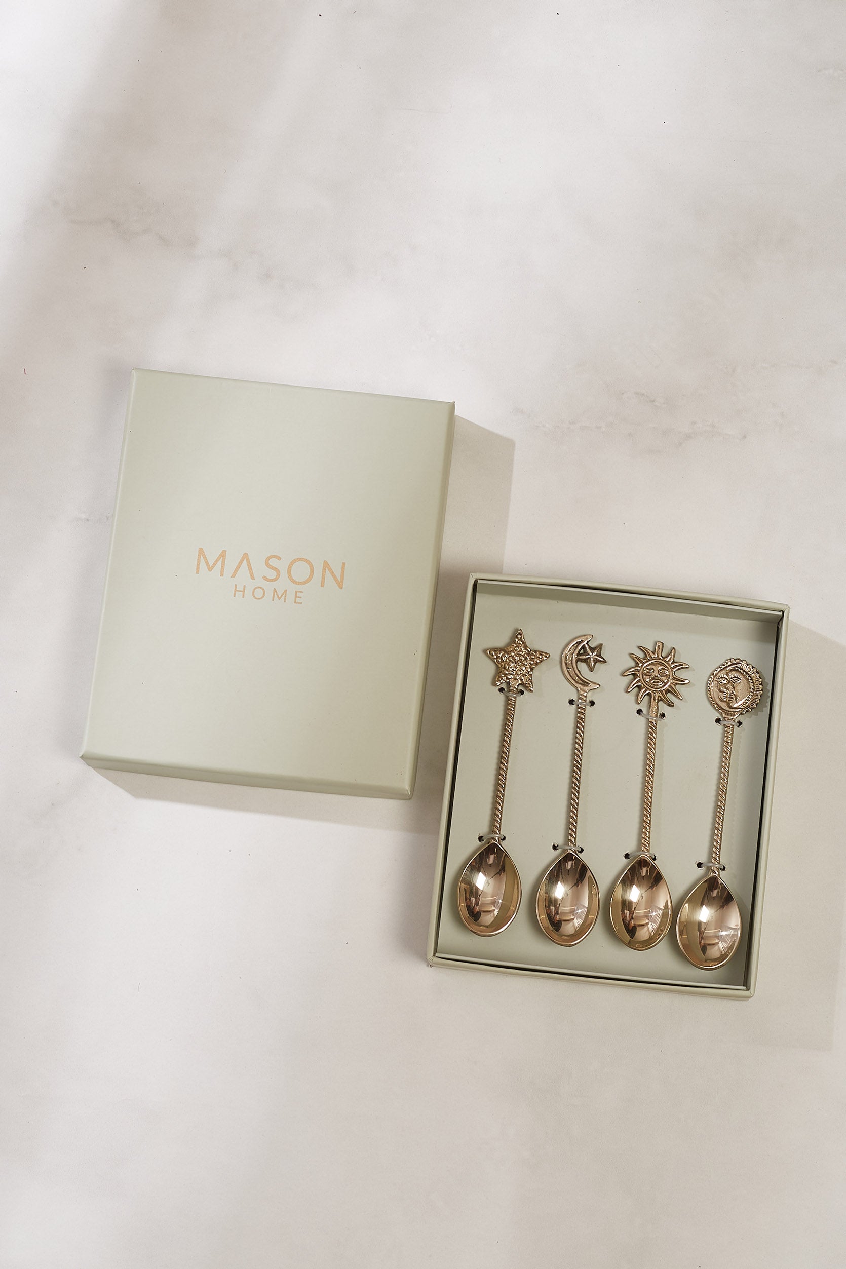 Celestial Gold Dessert Spoons - Set Of 4