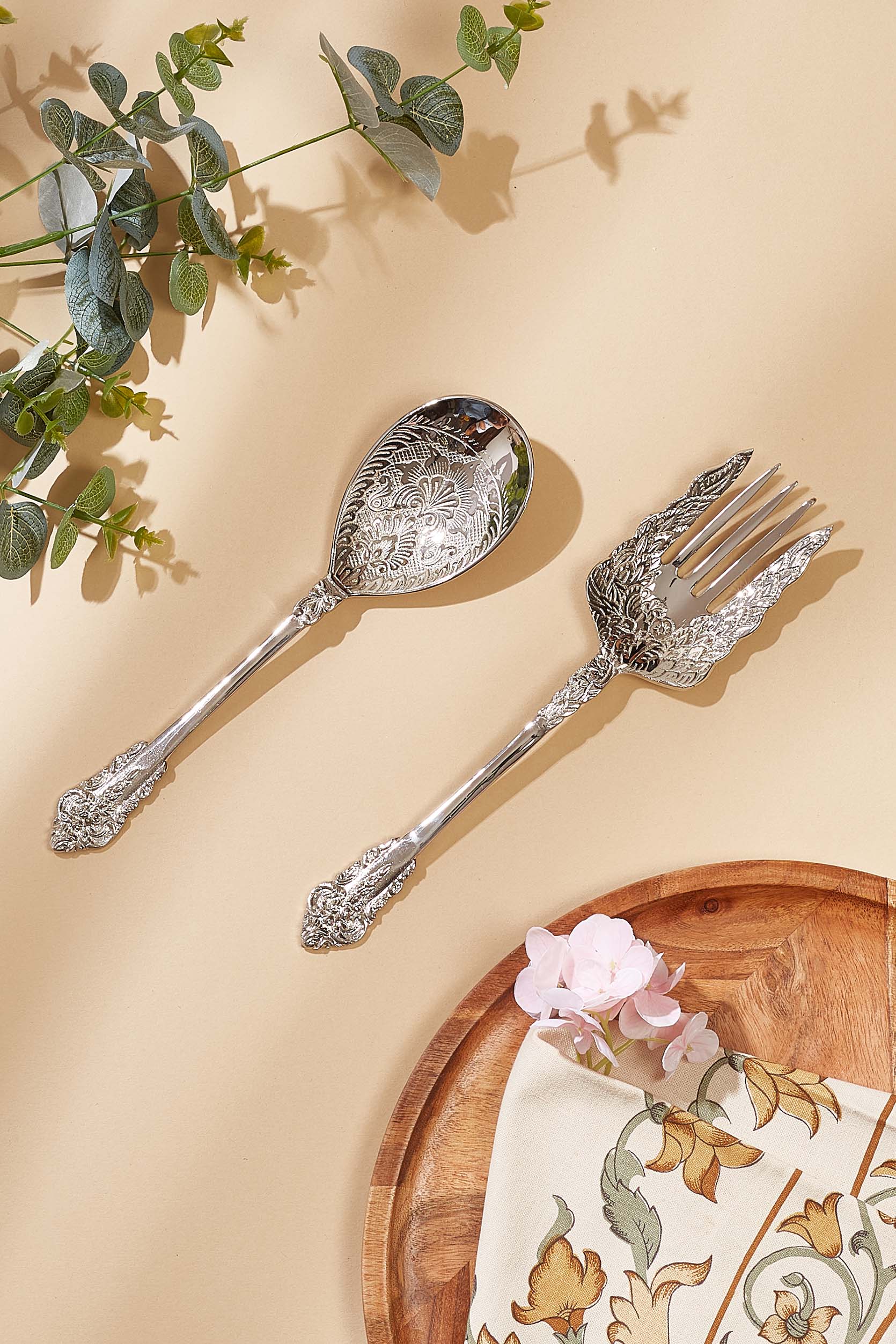 Celestial Silver Salad Server