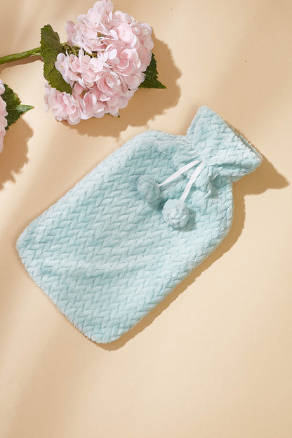 Chevron Hot Water Bag + Cover Set - Blue