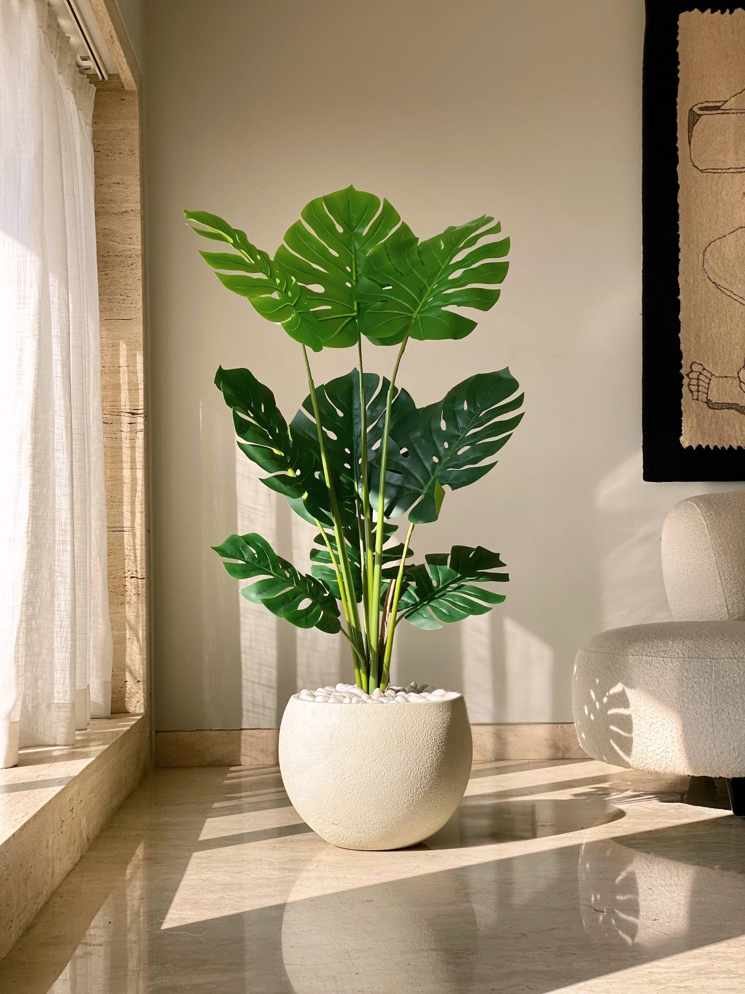 Artificial Paradise Monstera Plant - 4.3 Feet