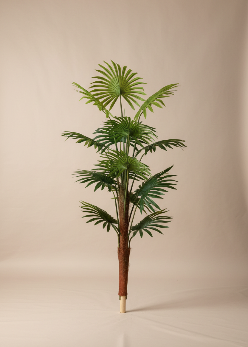 Artificial Fan Kwai Palm Plant - 4 Feet
