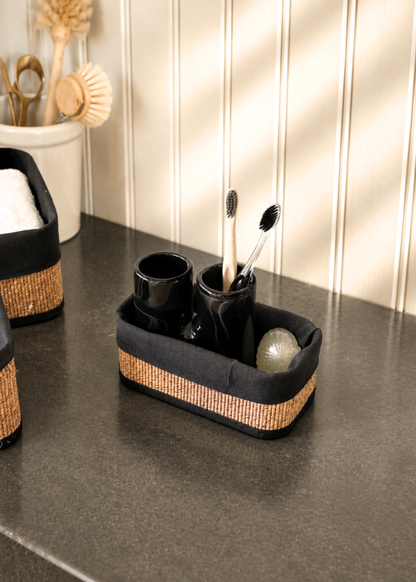 Miro Basket -  Black &amp; Brown (Set of 3)
