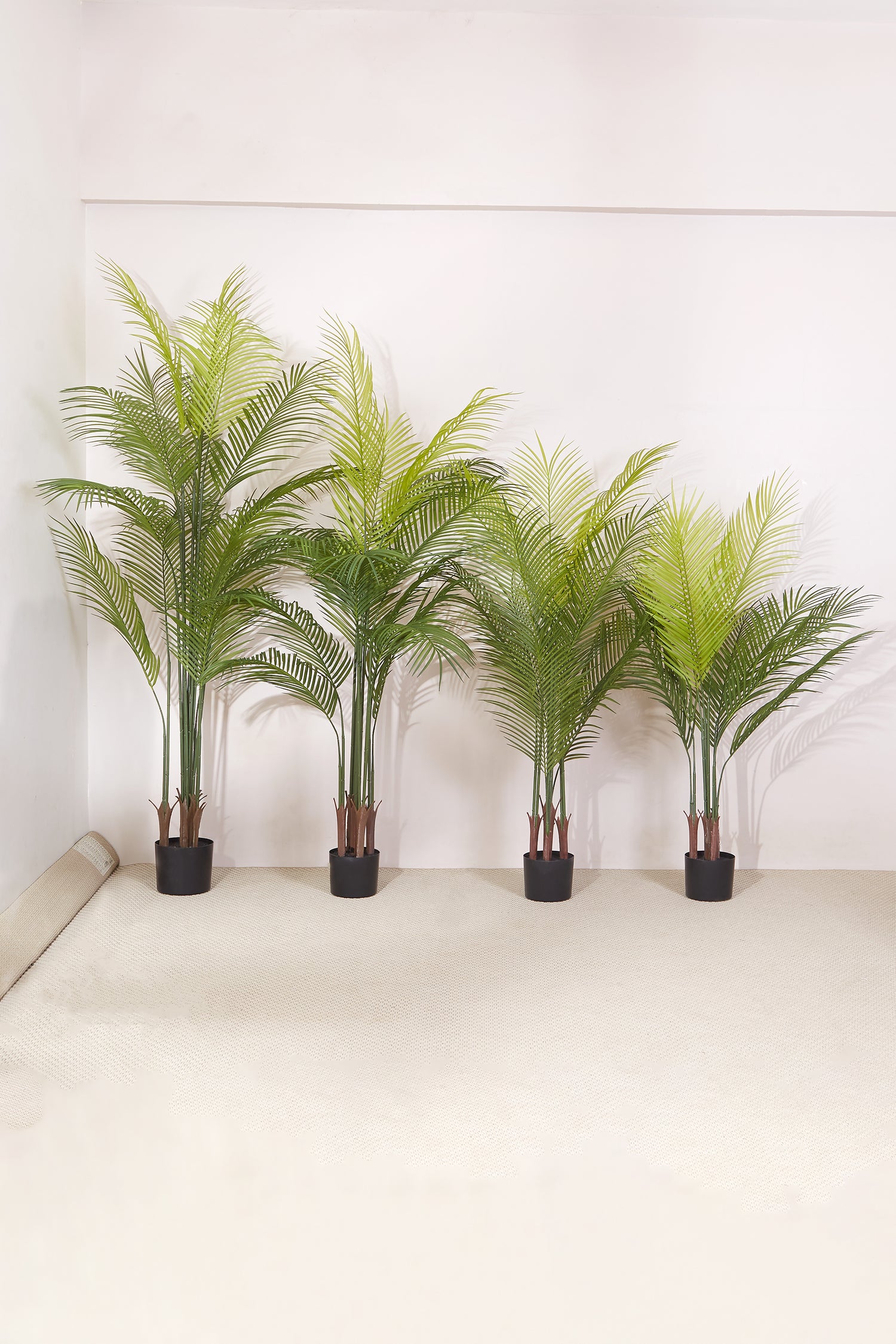 Artificial Dense Areca Plant - 6 Feet (With Black Base Pot)