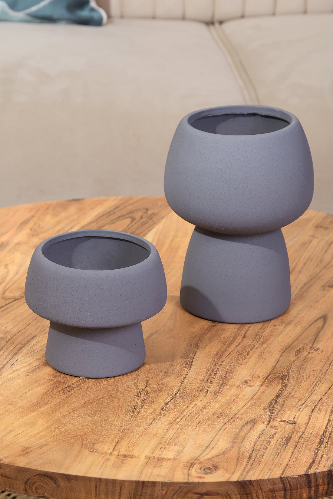 Mulu Textured Grey Vase - Large