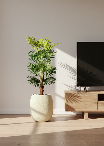 Artificial Fan Kwai Palm Plant - 4 Feet