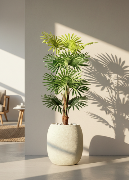 Artificial Fan Kwai Palm Plant - 4 Feet