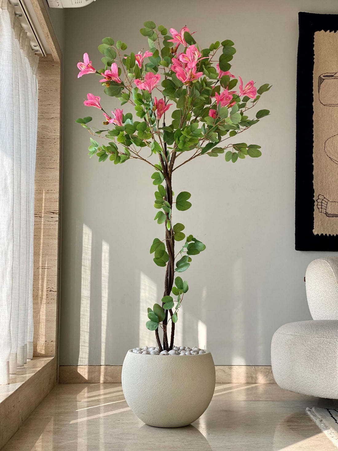 Artificial Pink Bauhinia Plant - 6 Feet