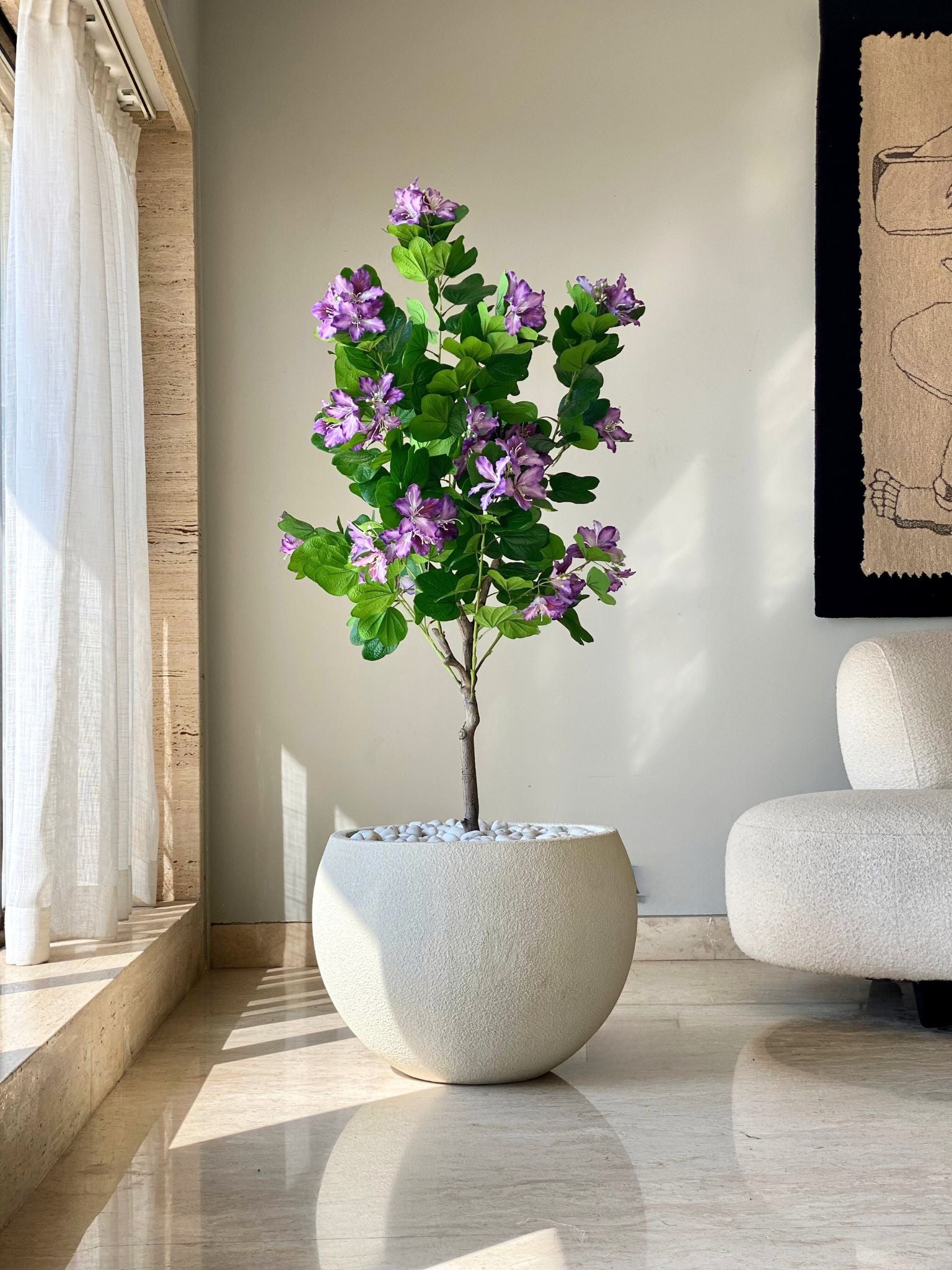 Artificial Lilac Bauhinia Plant -  5 Feet