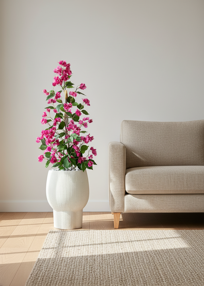 Artificial Pink Garden Bougainvillea Plant - 3 Feet