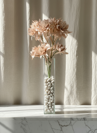 Artificial Portea Flower Stem - (One Stem) Beige