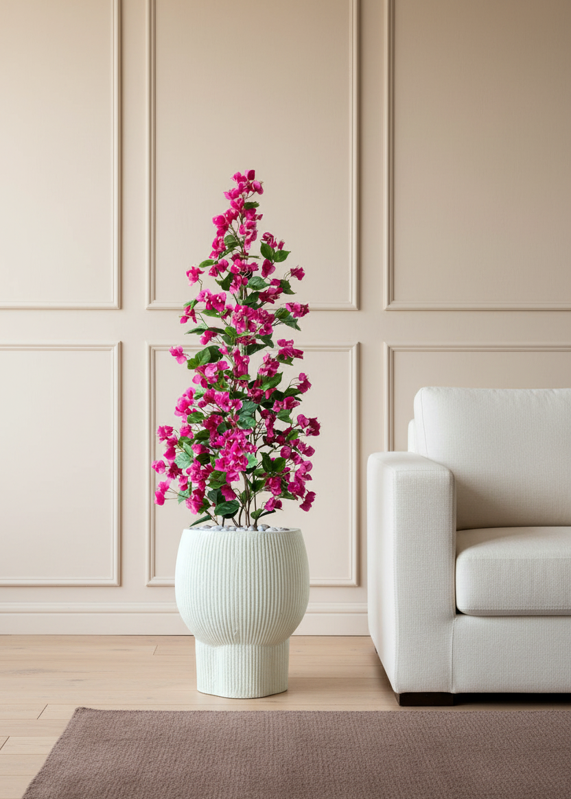 Artificial Magenta Garden Bougainvillea Plant - 4 Feet