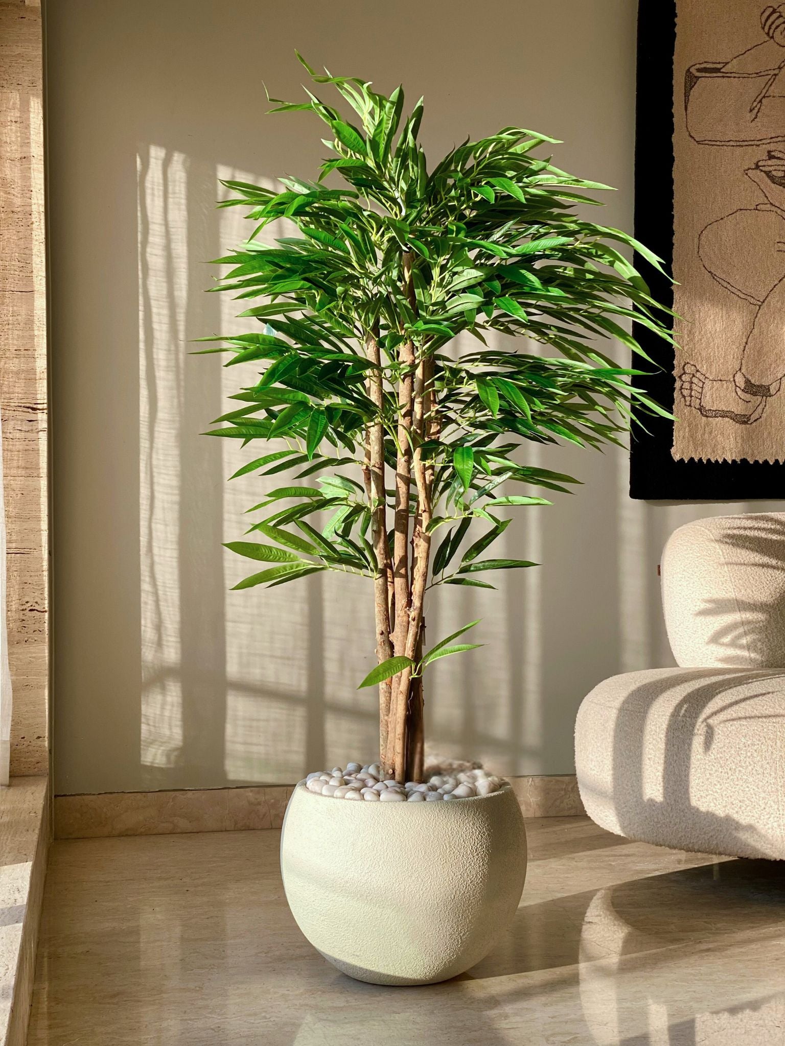 Artificial Silver Willow Plant -  5 Feet