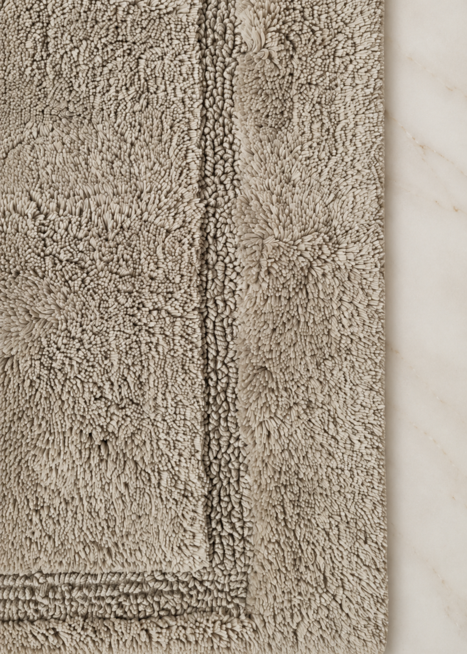 Mellow Anti Slip - Tufted - Cotton Bath Mat - Beige - 60 x 40 cm
