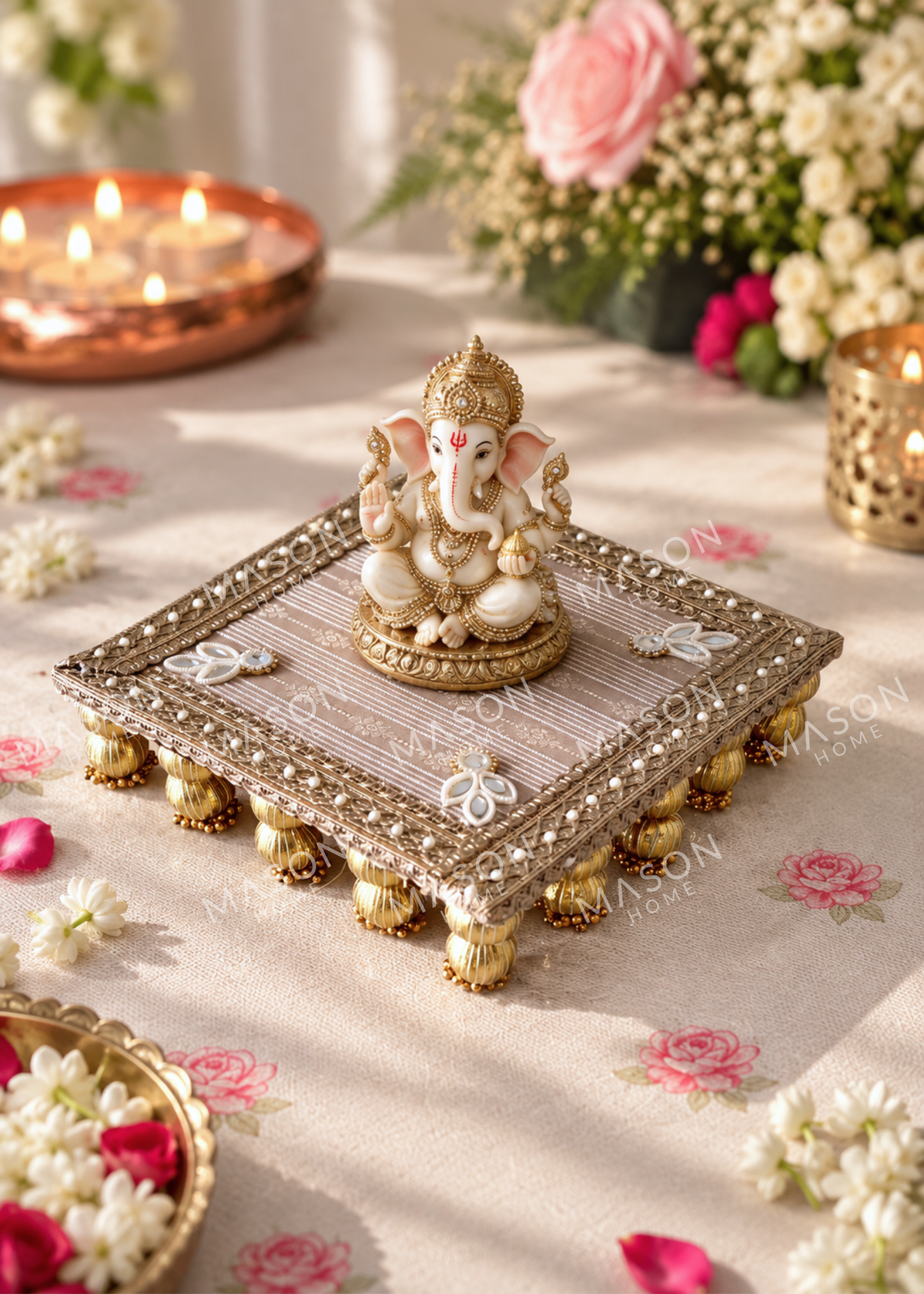Festive Rajsi Pearl Chowki