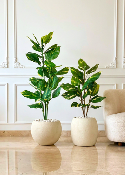 Artificial Variegated Pothos  Plant - 3 Feet