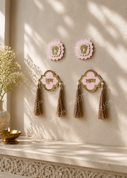 Shubh Labh Latkan &amp; Pagla - Pink (Set of 4)
