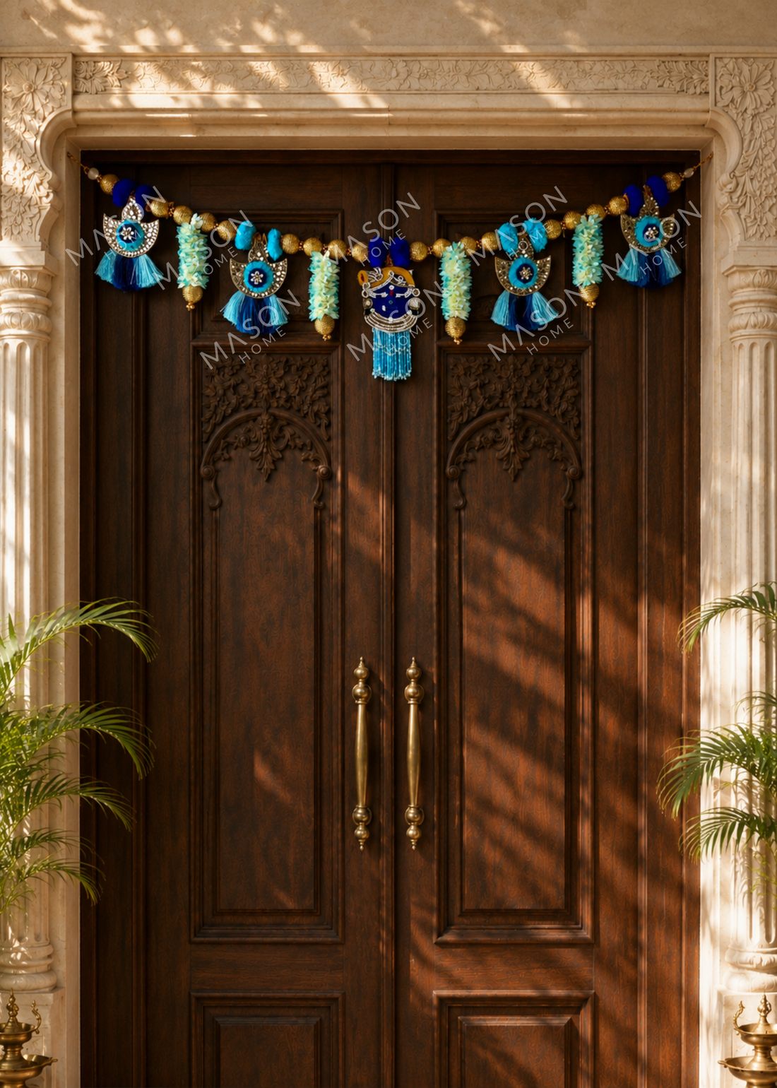 Festive Nathdwara Blue Toran