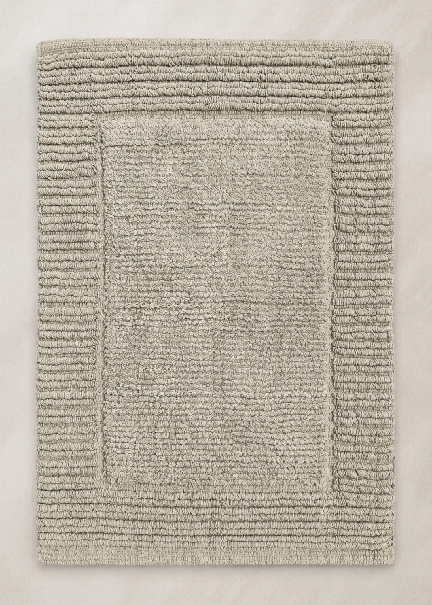 Mysa Anti Slip - Woven - Cotton Bath Mat - Beige - 60 x 40cm