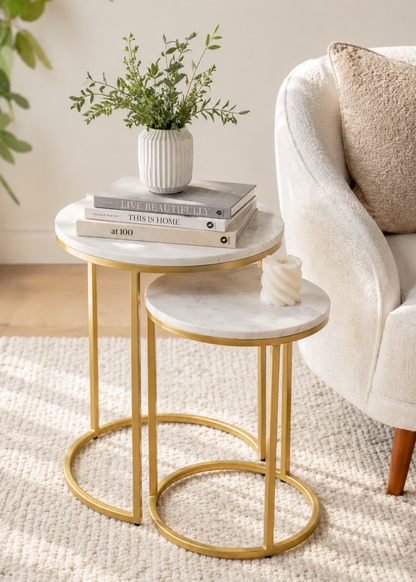 Oxford Marble Side Table (Set of 2)