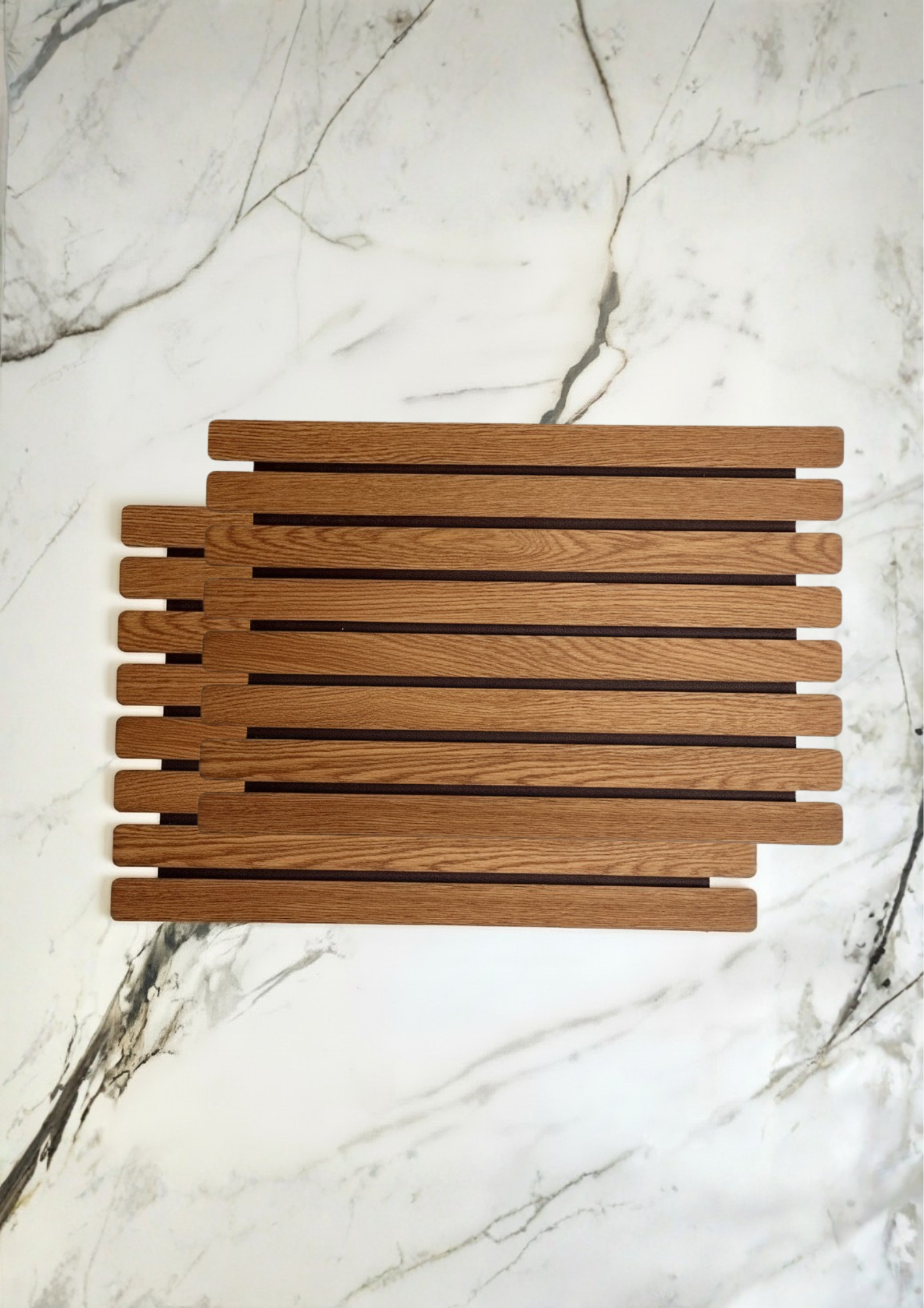 Elm Foldable Table Mats (Set of 2) - Brown