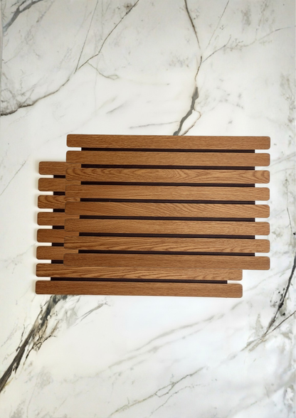 Elm Foldable Table Mats (Set of 2) - Brown