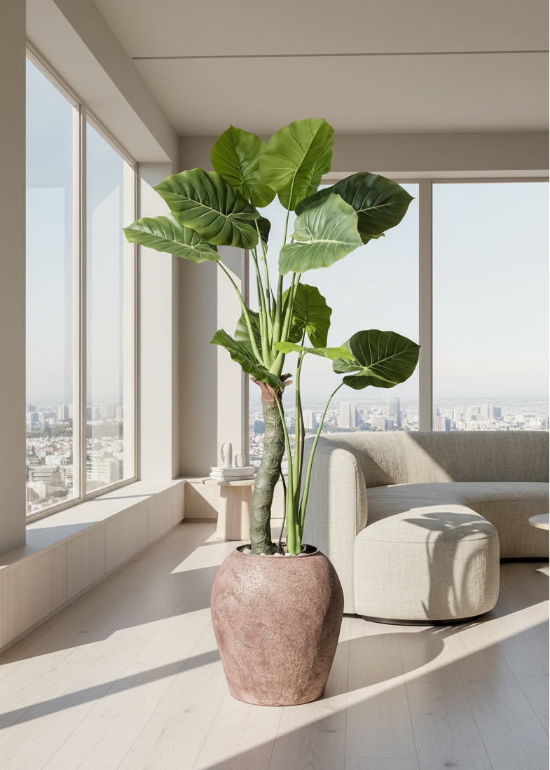 Artificial Evergreen Alocasia Plant - 5 Feet