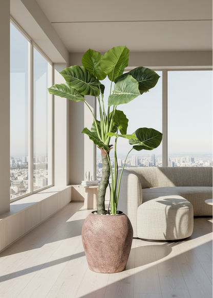 Artificial Evergreen Alocasia Plant - 5 Feet