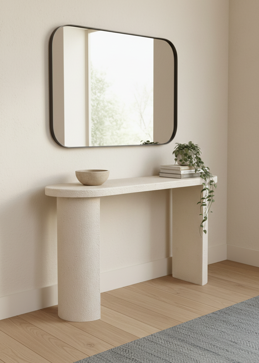 Moon Console Table - Ivory