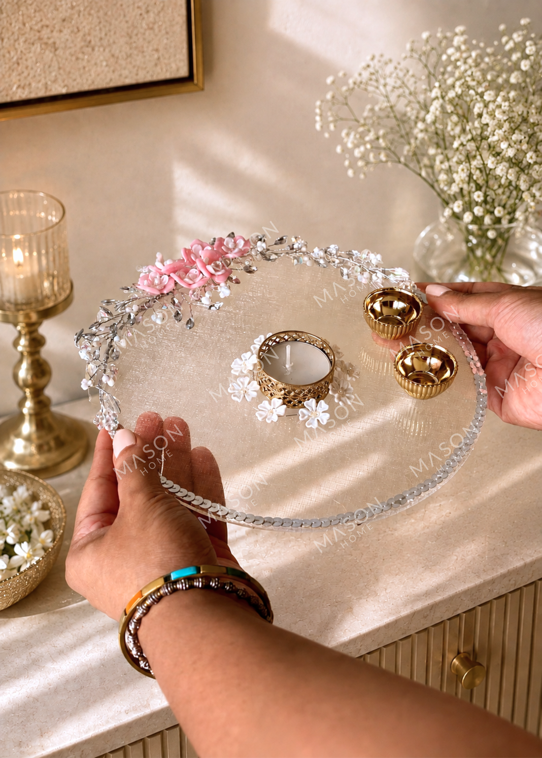 Gleam Decorative Pooja Thali