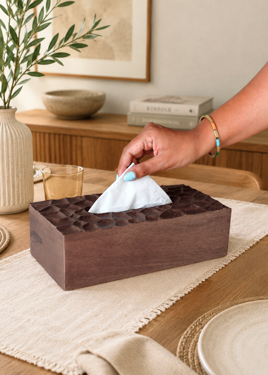 Terrain Wooden Tissue Box