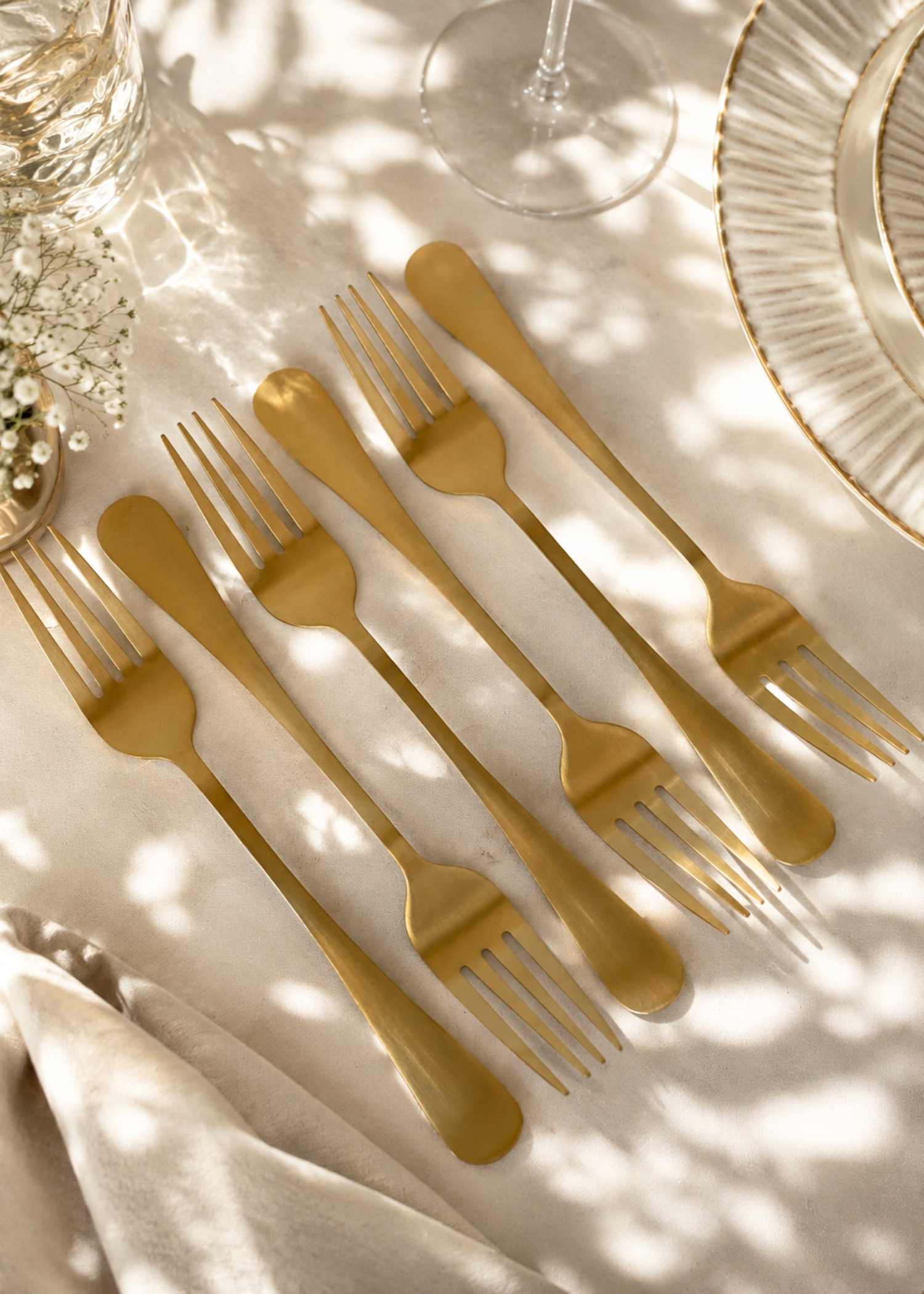 Matt Gold Cutlery Set - 24pcs