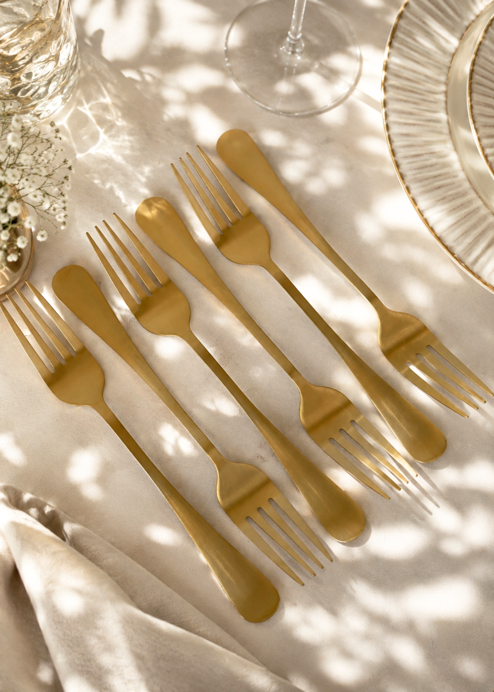Matt Gold Cutlery Set - 24pcs